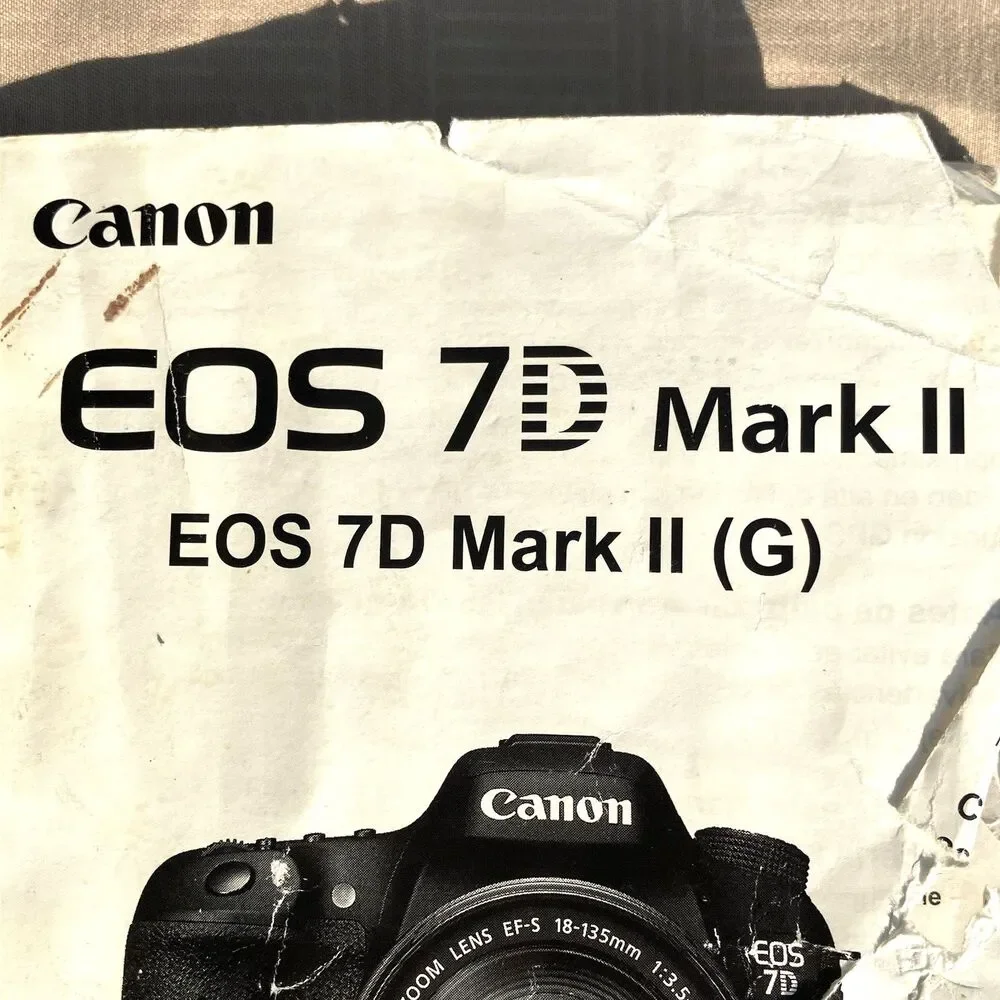 Basic Instruction Manual Canon EOS 7D Mark II SPANISH Camera Genuine Pocket